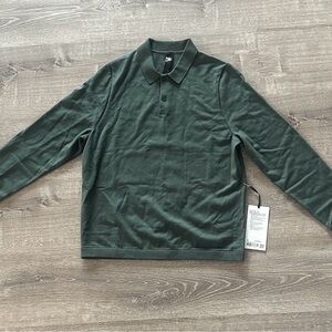 Brand New Lululemon Venture Long Sleeve Polo Shirt Med